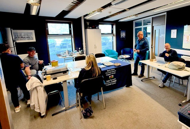 The PSA testing room in Plas Heli, Pwllheli