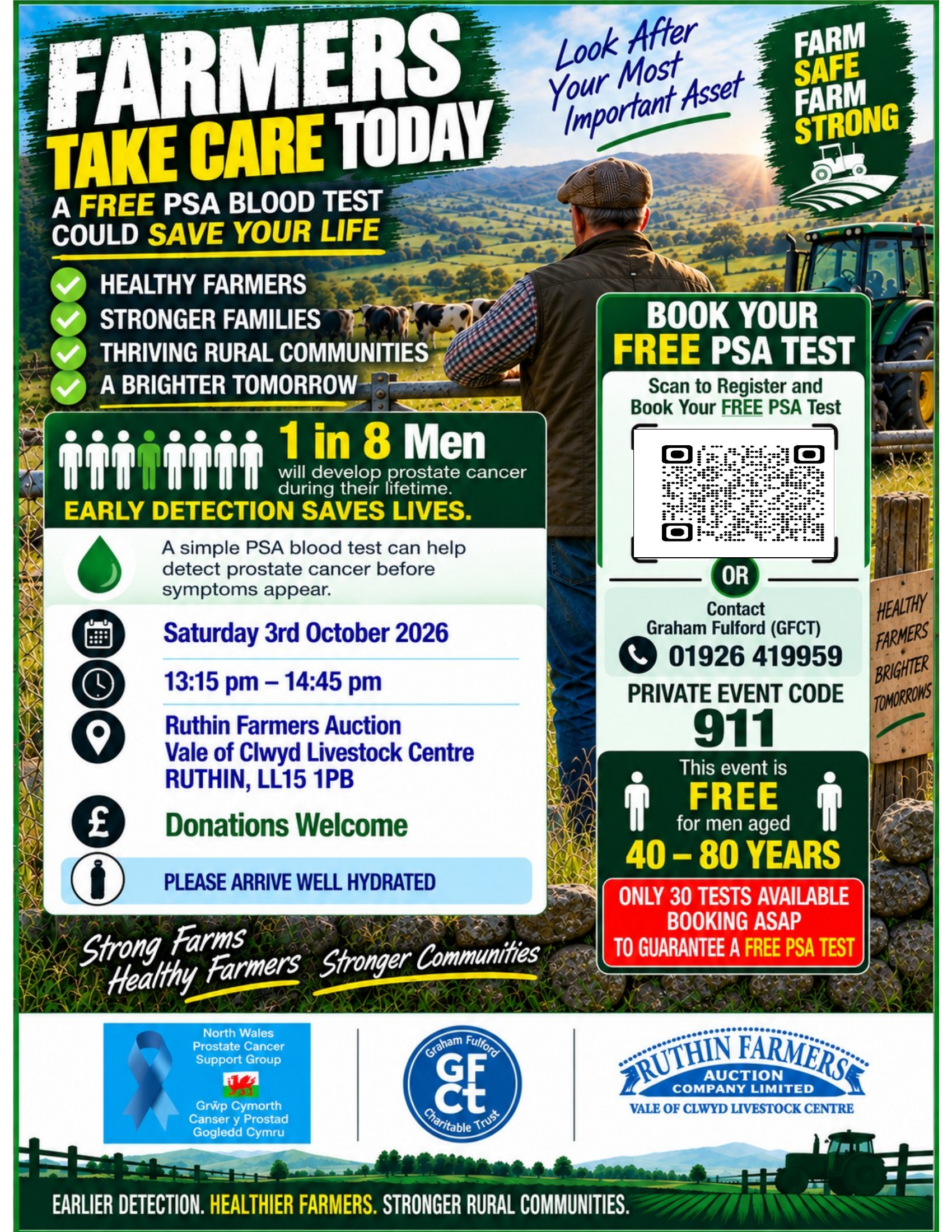 The Farmer's Auction PSA Testing Poster