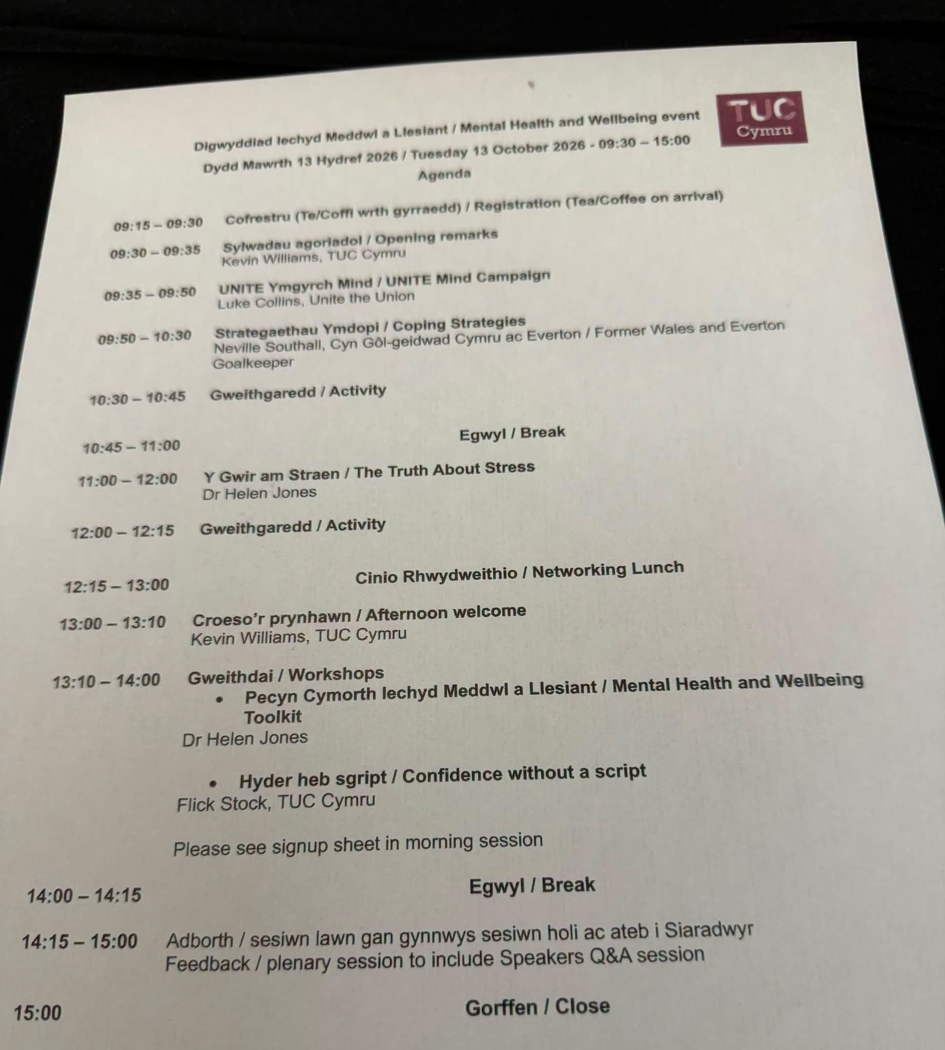 Copy of Conference Agenda